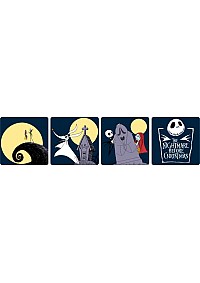 Ensemble De 4 Sous-Verre En Céramique Nightmare Before Christmas Par Bioworld