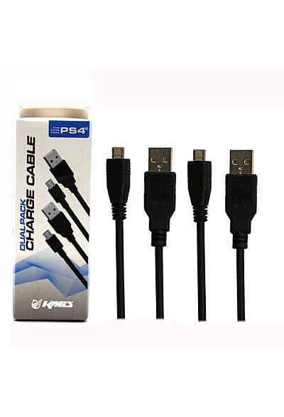 Cable De Recharge Micro USB De 10 Pieds Pour Manette PS4 / Xbox One Par KMD - Paquet De 2