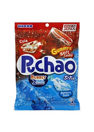 Bonbons Tendres Puchao à Saveur Cola et Soda - Sachet de 100g