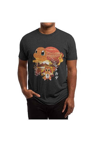 T-Shirt Threadless - Breath Of Fire Monster (Noir)