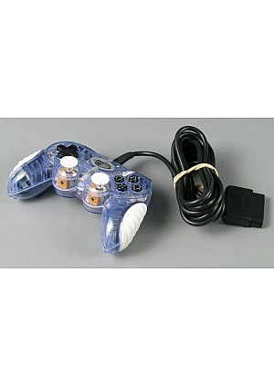 Manette Pour PS2 / Playstation 2 / PS1 Par Madcatz - Bleue Transparente