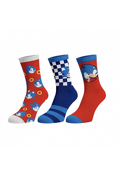 Chaussettes Sonic The Hedgehog Par Bioworld - Paquet de 3 Paires