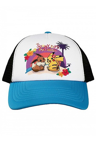 Casquette Ajustable Sunny Days Pokemon Par Bioworld - Pikachu Et Eevee