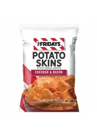 Croustilles TGI Fridays Potato Skins Style Snack Crisp - Cheddar Et Bacon (113.4G)