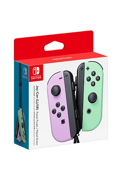 Manette Joy-Con Gauche & Droite Pour Nintendo Switch - Violet Pastel Et Vert Pastel