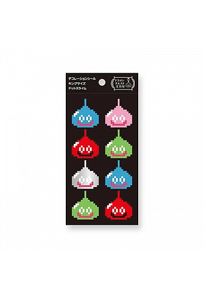 Autocollants Dragon Quest Bungu Decoration Seal King Size Dot Slime Par Square Enix - Slimes Pixel