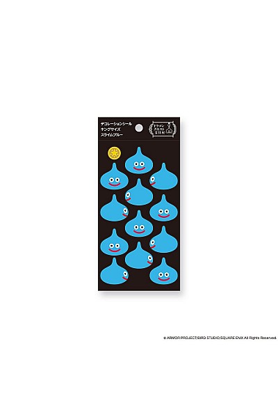 Autocollants Dragon Quest Bungu Decoration Seal King Size Dot Slime Par Square Enix - Slimes Bleues