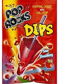 Sucette Pop Rocks À Tremper Dans Bonbons Pétillants - Fraise Surette 18 G