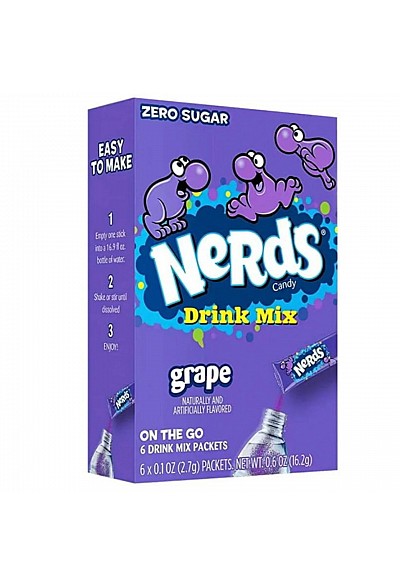 Mélange pour Breuvage Nerds Saveur Raisin - Paquet de 6 Sachets Individuels
