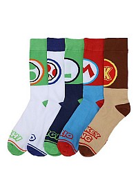 Chaussettes Super Mario Par Bioworld - Paquet De 5 Paires Icones