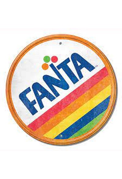 Affiche Murale Ronde En Métal - Fanta Logo Diamètre 30 CM