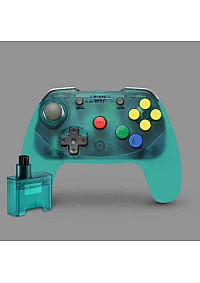 Manette Brawler 64 Sans Fil Pour Nintendo 64 / N64 Par RetroFighters - Bleue