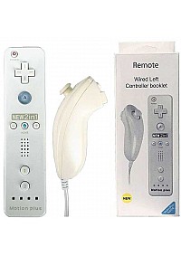 Ensemble De Manette Wiimote Plus Et Nunchuk Pour Wii / Wii U Marque Inconnue - Blanche