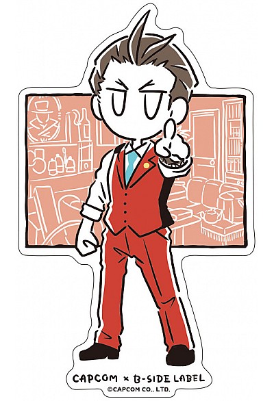 Autocollant CAPCOM x B-SIDE Gyakuten Saiban Par Capcom - Ace Attorney Apollo Justice Line Art