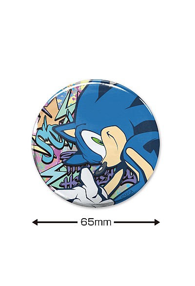 Macaron Géant Sonic The Hedgehog Par Sega - Sonic 65mm Can Badge Graffiti Ver.