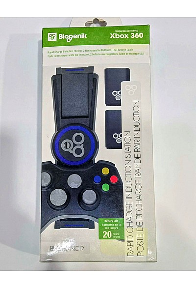 Station De Recharge Par Induction Pour 2x Manettes Xbox 360 Par Biogenik