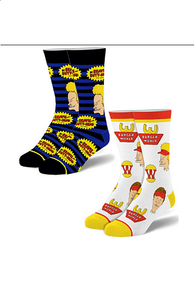 Ensemble De 2 Paires De Chaussettes Par Odd Sox - Beavis And Butthead