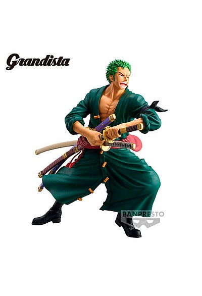 Figurine Grandista One Piece Par Banpresto - Roronoa Zorro 22 CM