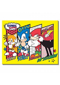 Affiche Murale En Métal - Sonic The Hedgehog Panels 40 x 31,5 CM