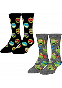 Ensemble De 2 Paires De Chaussettes Par Odd Sox - TMNT Teenage Mutant Ninja Turtles