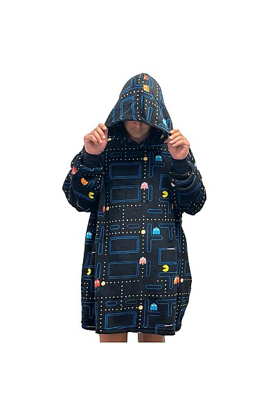 Chandail À Capuchon Surdimensionné Par Bioworld - Pac-Man
