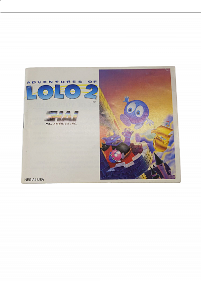 Livret NES-A4-USA Adventures Of Lolo 2 NES