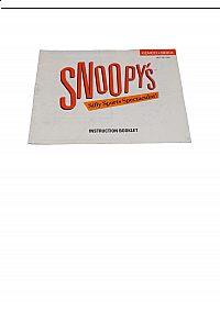 Livret NES-0P-USA Snoopy's Silly Sports Spectacular NES