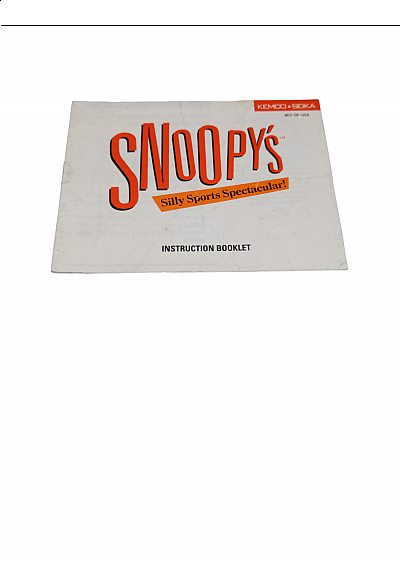 Livret NES-0P-USA Snoopy's Silly Sports Spectacular NES
