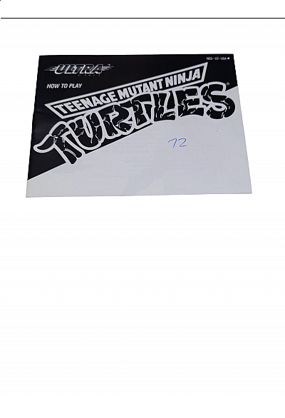 Livret NES-U2-USA Teenage Mutant Ninja Turtles NES