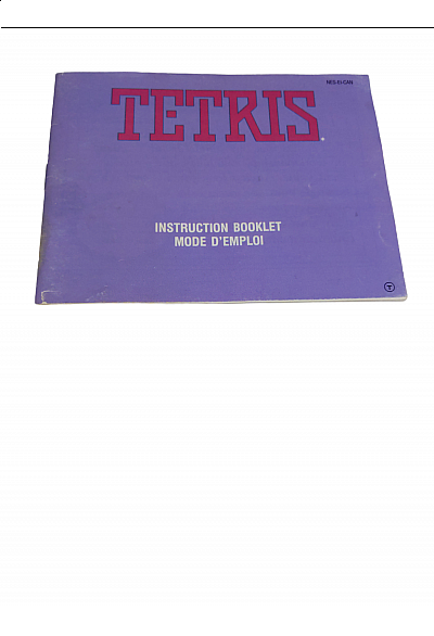 Livret NES-EI-CAN Tetris NES