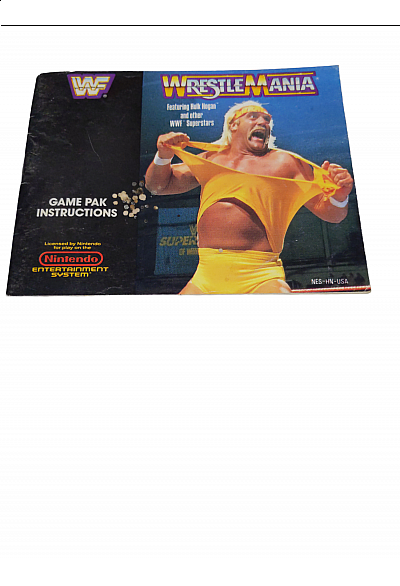 Livret NES-HN-USA WWF WrestleMania NES