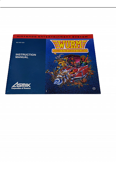 Livret NES-WQ-USA Wurm Journey To The Center Of The Earth NES