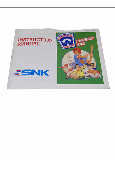 Livret NES-KQ-USA Little League Baseball Championship Series NES