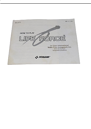 Livret NES-LF-USA Life Force NES