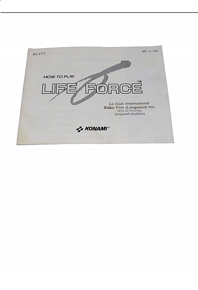 Livret NES-LF-USA Life Force NES