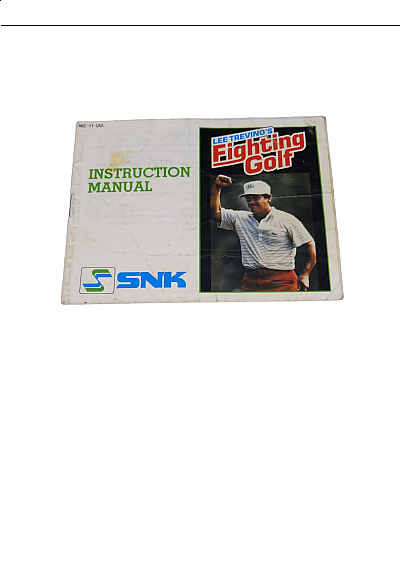 Livret NES-FI-USA Lee Trevino's Fighting Golf NES