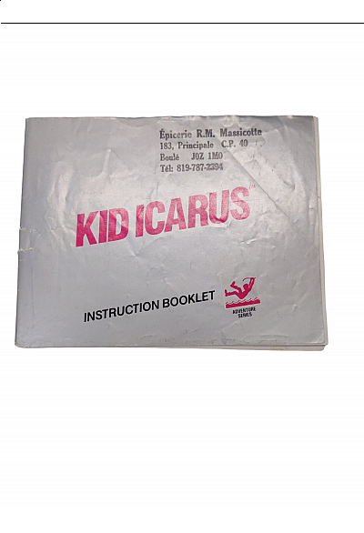 Livret Kid Icarus NES