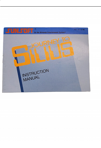 Livret NES-4S-USA Journey To Silius NES