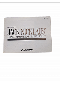 Livret NES-JC-USA Jack Nicklaus' Major Championship Golf NES