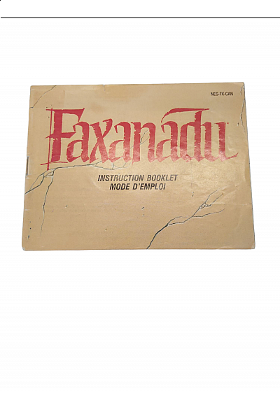 Livret NES-FX-CAN Faxanadu NES