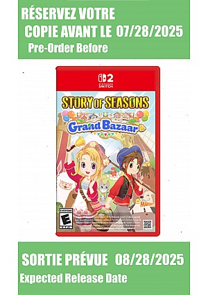 *Précommande* Story Of Seasons Grand Bazaar Standard Edition / Switch 2