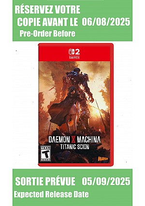*Précommande* Daemon X Machina: Titanic Scion Standard Edition / Switch 2 