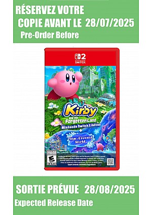 *Précommande* Kirby And The Forgotten Land Nintendo Switch 2 Edition + Star-Crossed World / Switch 