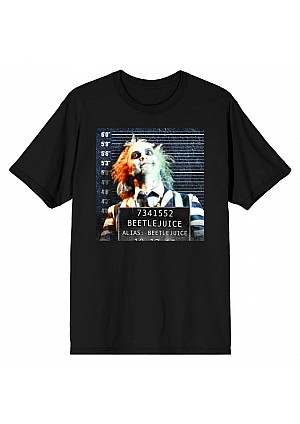 T Shirt Beetlejuice - Mug Shot (Noir)