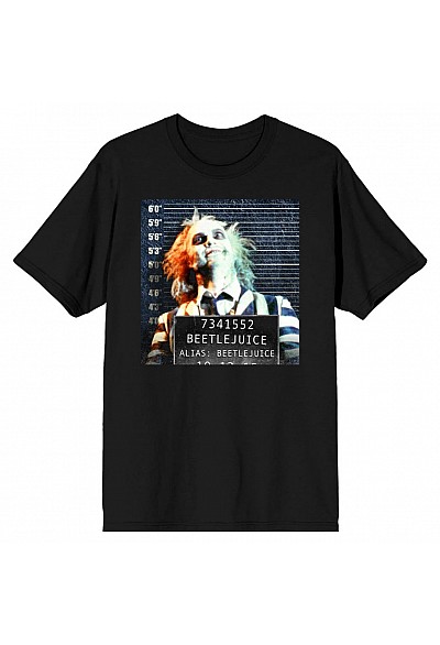 T Shirt Beetlejuice - Mug Shot (Noir)