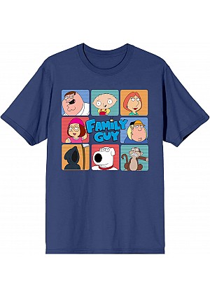 T-Shirt Family Guy - Stacked Characters (Marine)