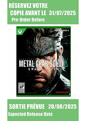 *Précommande* Metal Gear Solid Delta Snake Eater: Tactical Edition / Xbox Series X