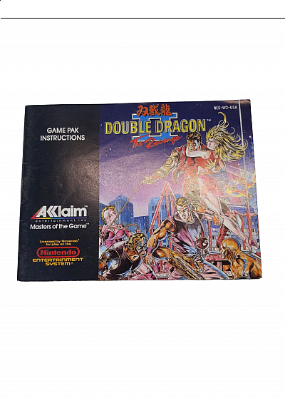 Livret NES-W2-USA Double Dragon II The Revenge NES