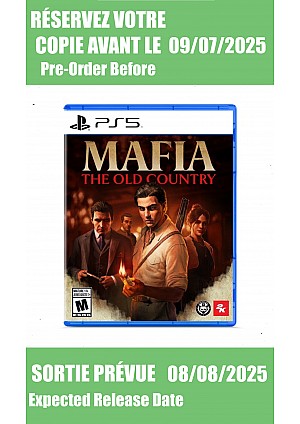*Précommande* Mafia The Old Country / PS5