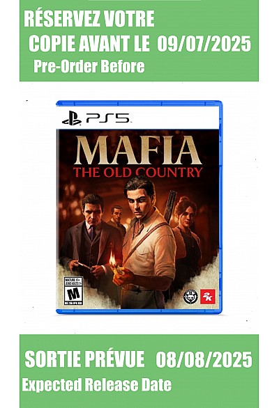 *Précommande* Mafia The Old Country / PS5